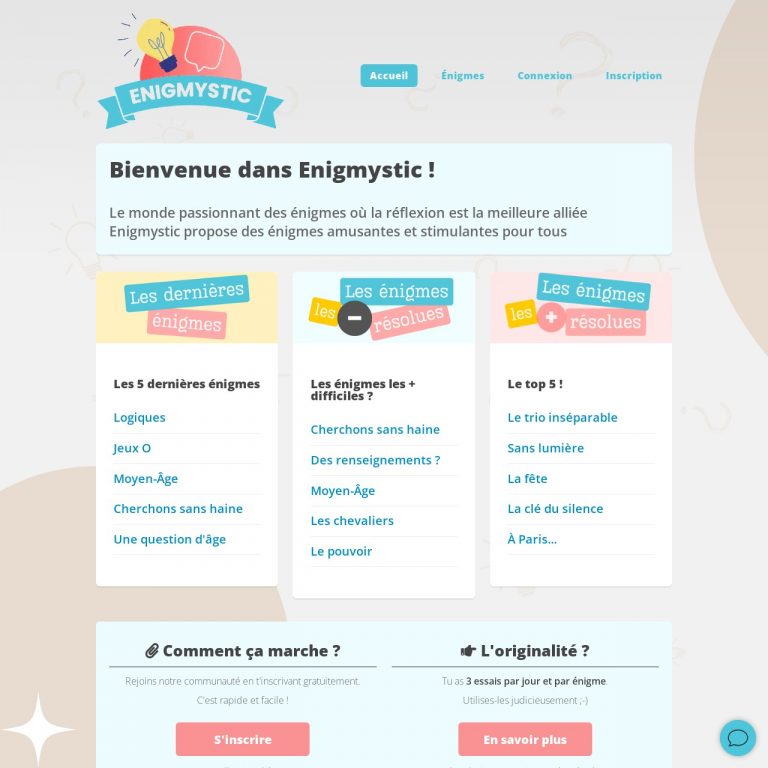 Jeu d&rsquo;énigmes